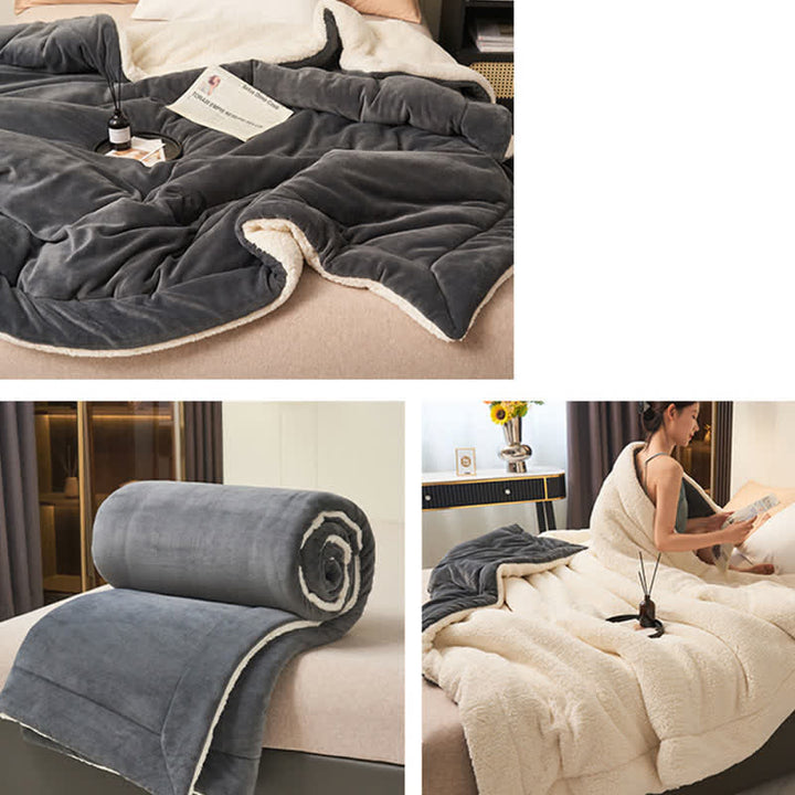 BowLift | Solid thick double-sided velvet cube blanket