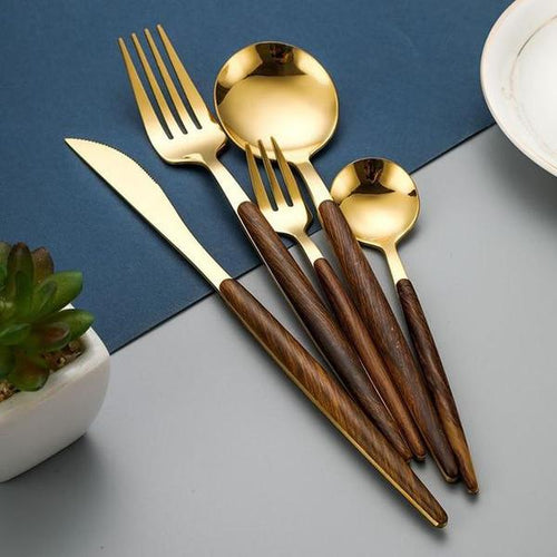 BowLift | Wooden Handle Cutlery Set