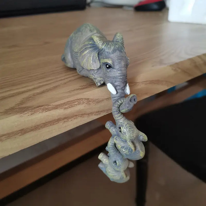 BowLift | Eleva Decorative Elephants Family Figurines – Set of 3 Interior Decoration
