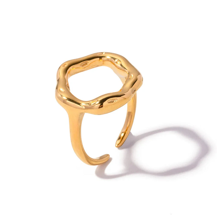 BowLift | 18k Melted Flower Open Ring