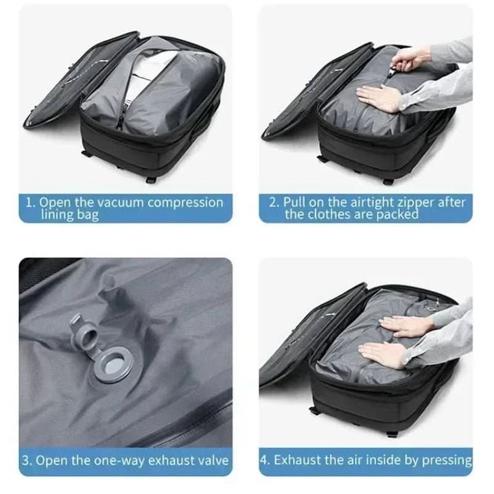 BowLift | Compressible travel backpack with laptop compartment