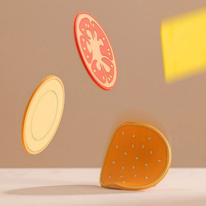 BowLift | Creative Layered Design Burger-Shaped Insulated Coaster Set