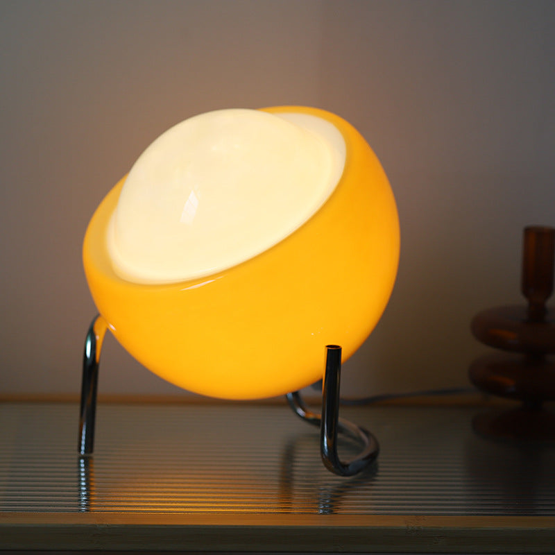 BowLift | Bauhaus table lamp made of glass in retro style | LED table lamp