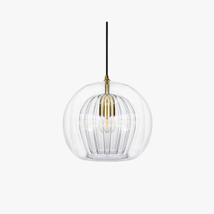 BowLift | ShineSphere - Amber Pendant Light with Radiant Elegance