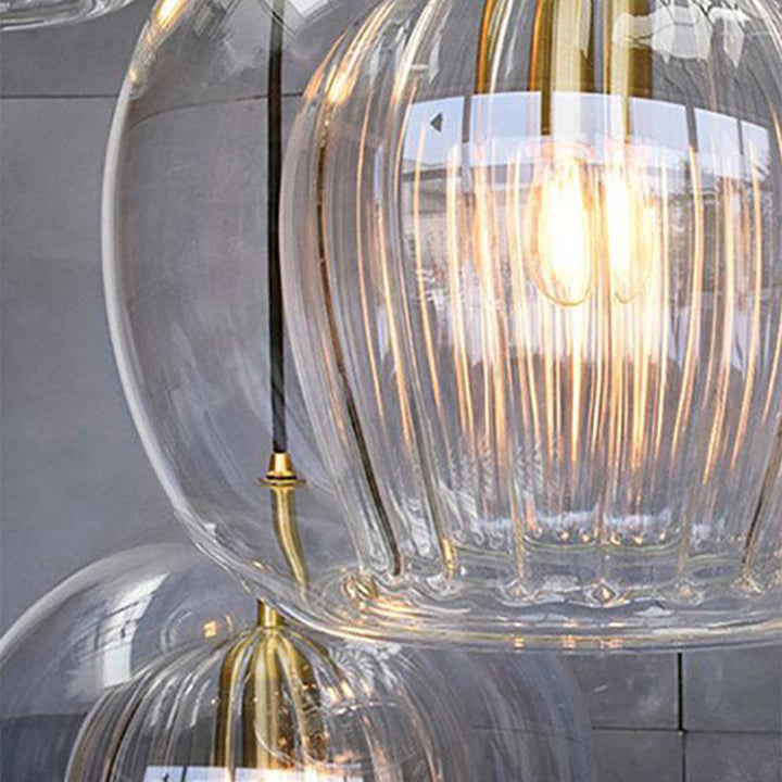 BowLift | ShineSphere - Amber Pendant Light with Radiant Elegance