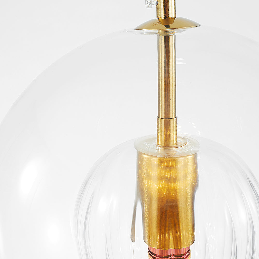 BowLift | ShineSphere - Amber Pendant Light with Radiant Elegance