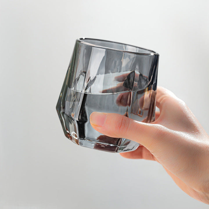 BowLift | Amber hexagonal Glass Cups