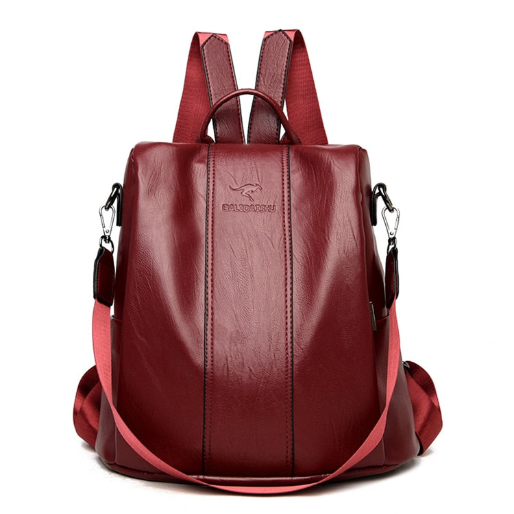 BowLift | Theft-Proof Leather Backpack for Women in Vintage Style