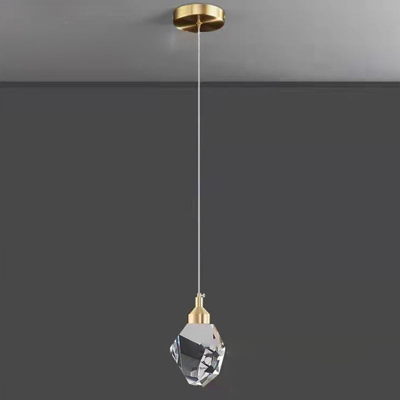 BowLift | Luxury Diamond Cube Crystal Iron LED Pendant Light For Bedroom