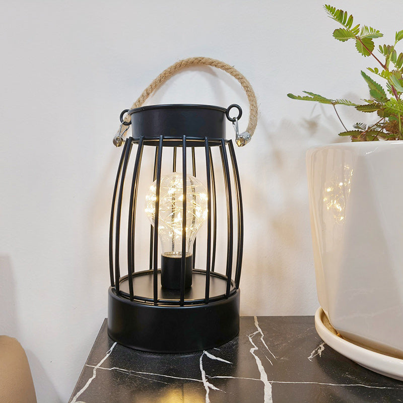 BowLift | Modern Minimalist Vertical Striped Square Round Iron LED Table Lamp For Living Room
