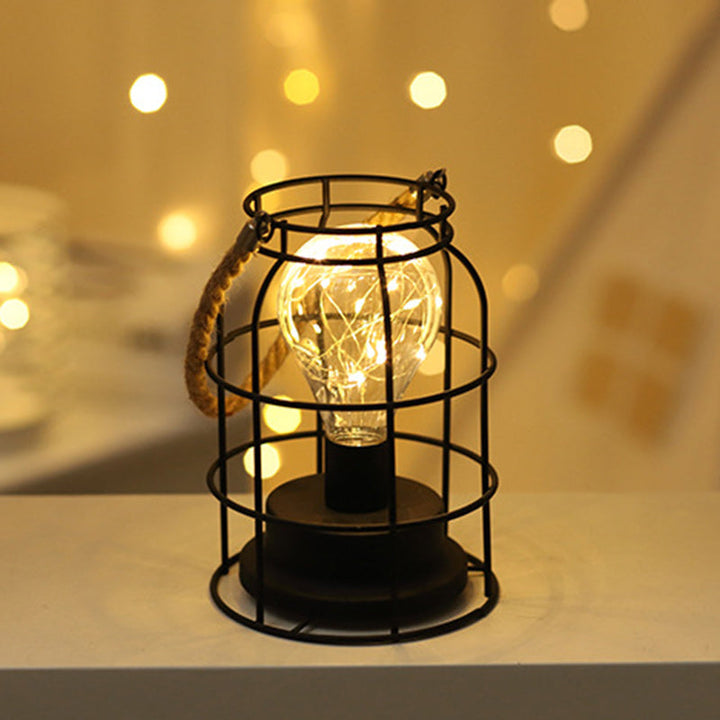 BowLift | Modern Minimalist Vertical Striped Square Round Iron LED Table Lamp For Living Room