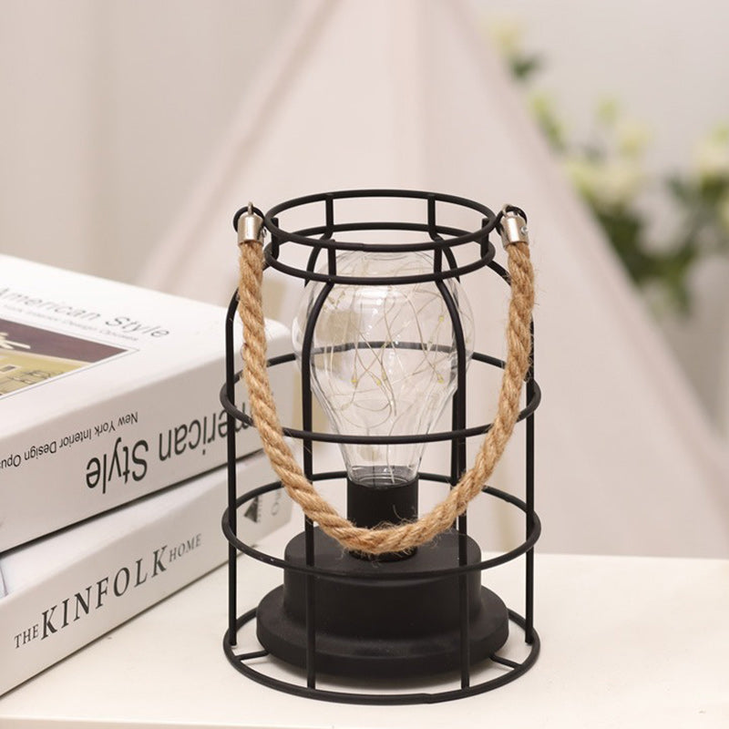 BowLift | Modern Minimalist Vertical Striped Square Round Iron LED Table Lamp For Living Room