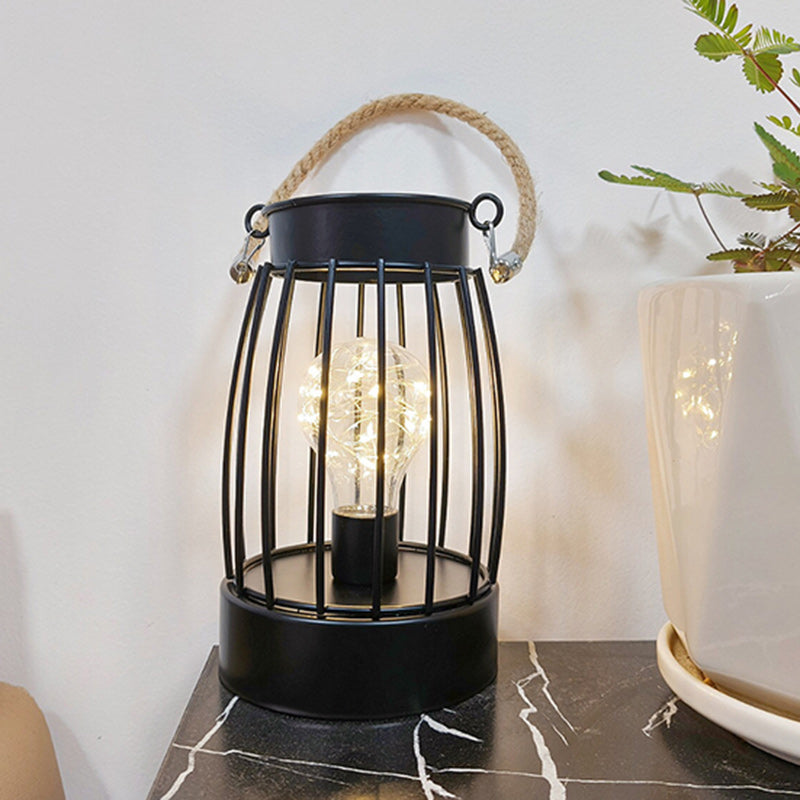 BowLift | Modern Minimalist Vertical Striped Square Round Iron LED Table Lamp For Living Room