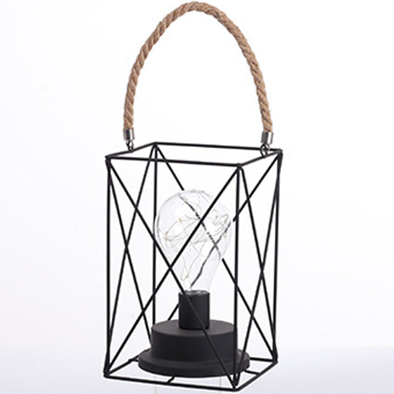 BowLift | Modern Minimalist Vertical Striped Square Round Iron LED Table Lamp For Living Room