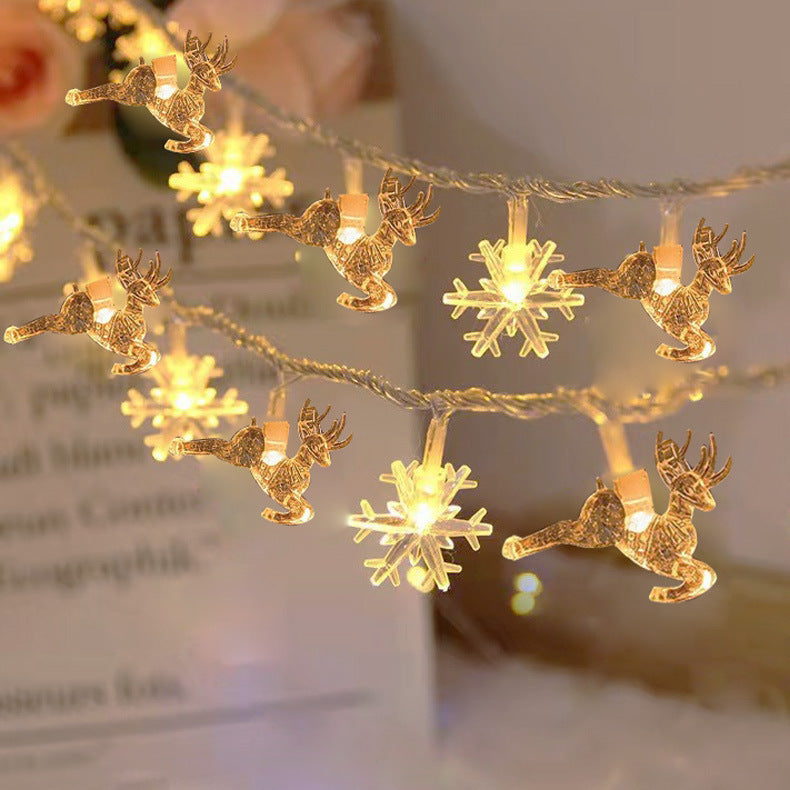 BowLift | Modern Art Deco Battery USB PVC Deer Snow Star Christmas Tree Decoration LED String Light For Entertainment Room