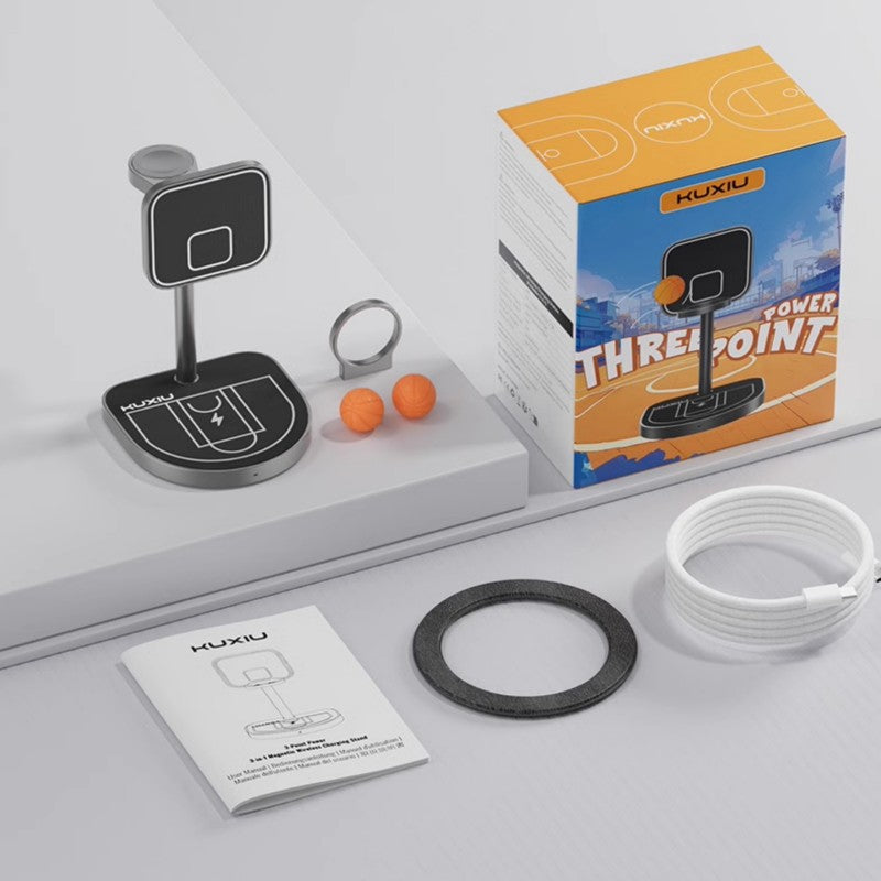 BowLift | 3-in-1 Basketball-Style Magnetic Wireless Charger