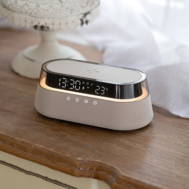 BowLift | Night Light Wireless Charging Alarm Clock Retro Bluetooth Speaker