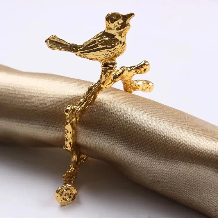 BowLift | Bird & Flower Napkin Rings - 4 Pieces
