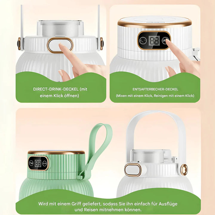BowLift | Portable multifunctional blender with double lid and USB charging function – for smoothies and storage containers