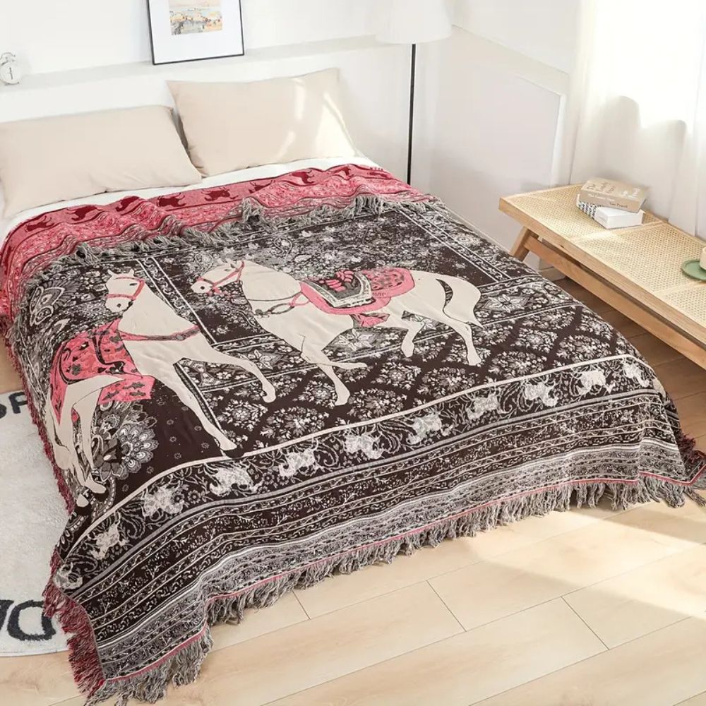 BowLift | Bohemian Inspired Horse Print Blanket