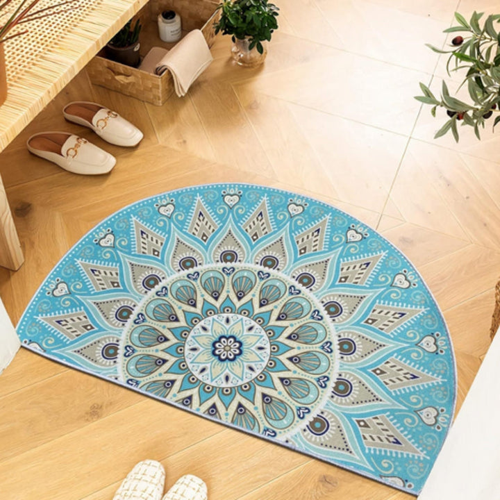 BowLift | Bohemian Half Round Mandala Rug