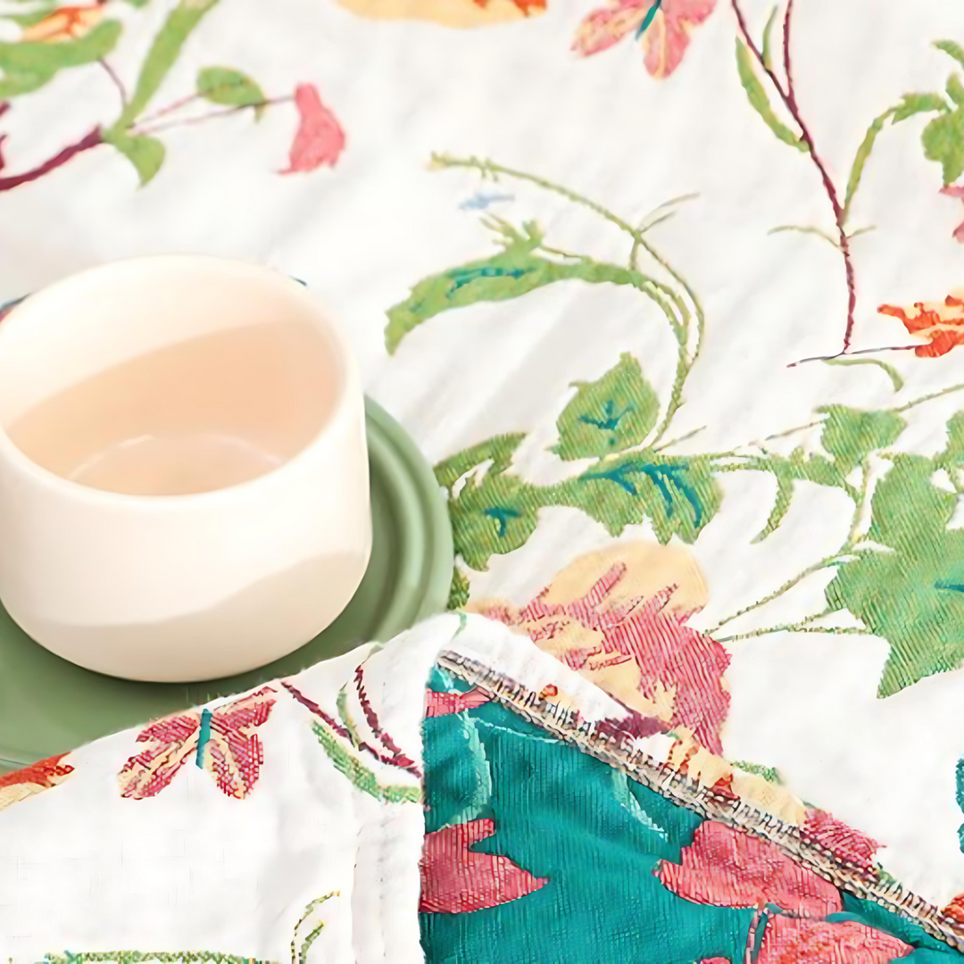 BowLift | Botanic Bluebird Reversible Cotton Blanket