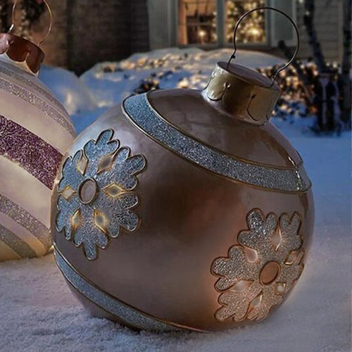 BowLift | Inflatable Christmas Ball Outdoor Decorated
