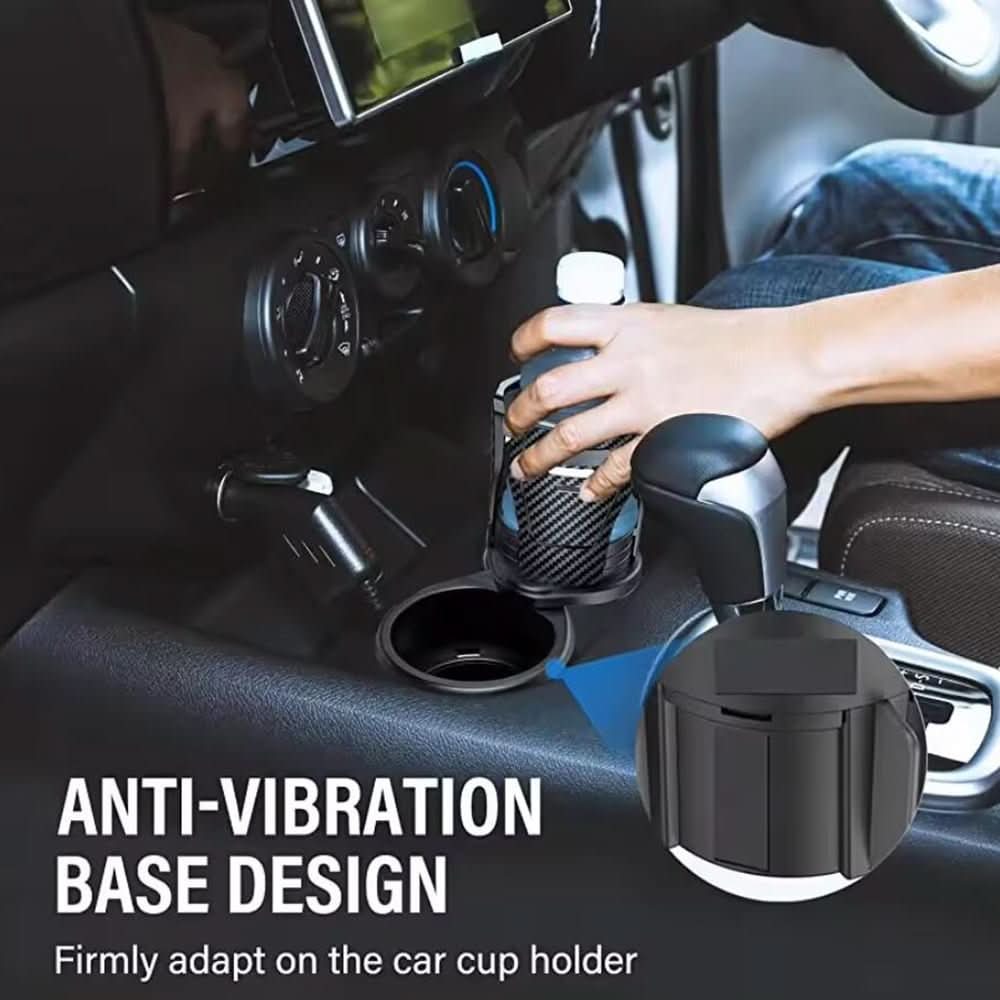BowLift | 2-in-1 Car Drink Holder with Rotation Function & Telescopic Fixation