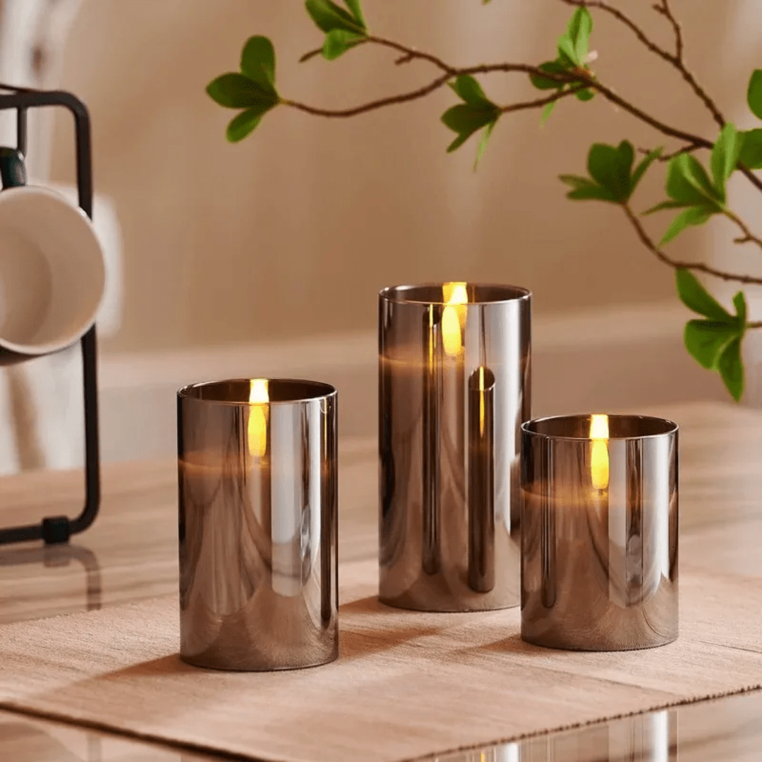 BowLift | LED Candles Glass Flickering Flameless Set
