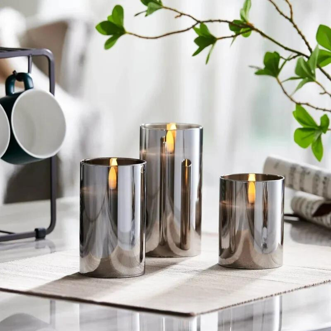 BowLift | LED Candles Glass Flickering Flameless Set