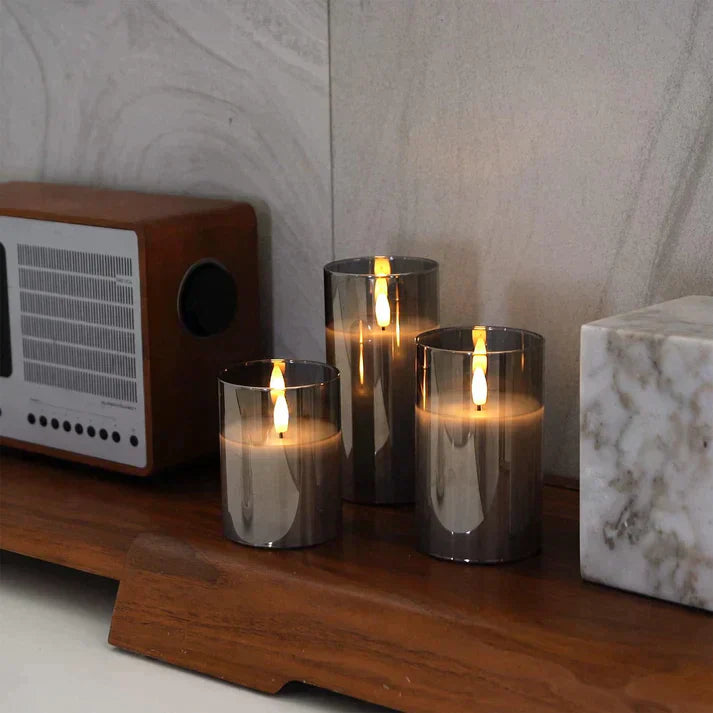 BowLift | LED Candles Glass Flickering Flameless Set