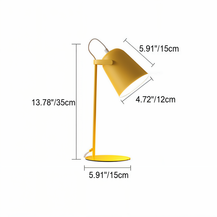 BowLift | Macaron Desk Lamp – Nordic Yellow Adjustable Table Lamp for Reading & Study