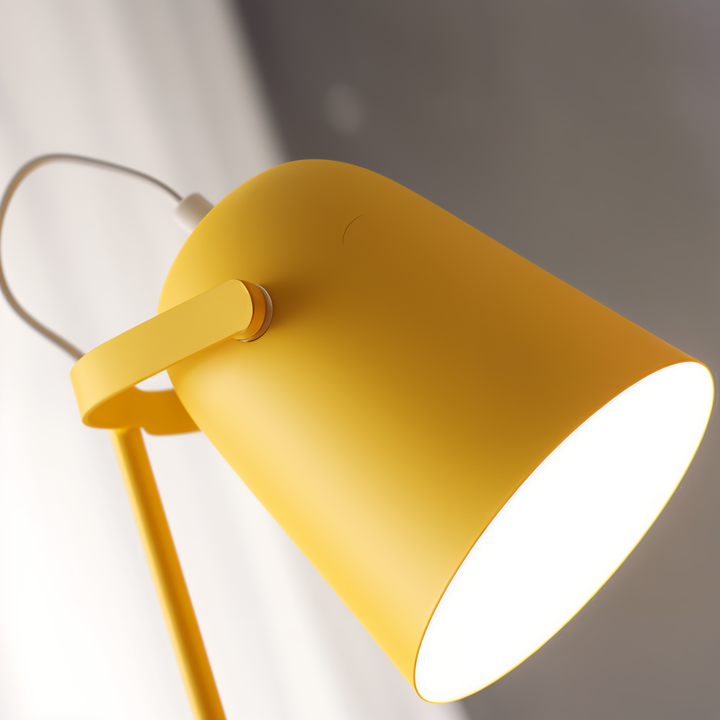 BowLift | Macaron Desk Lamp – Nordic Yellow Adjustable Table Lamp for Reading & Study