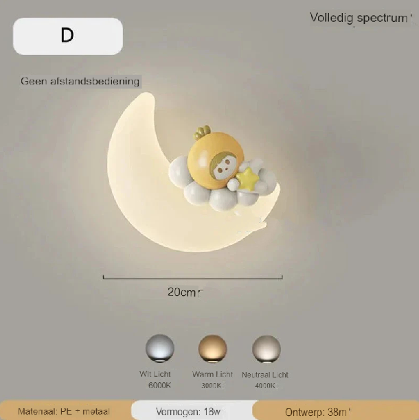 BowLift | Wall lamp Moon | Gentle lighting | High quality - Noram