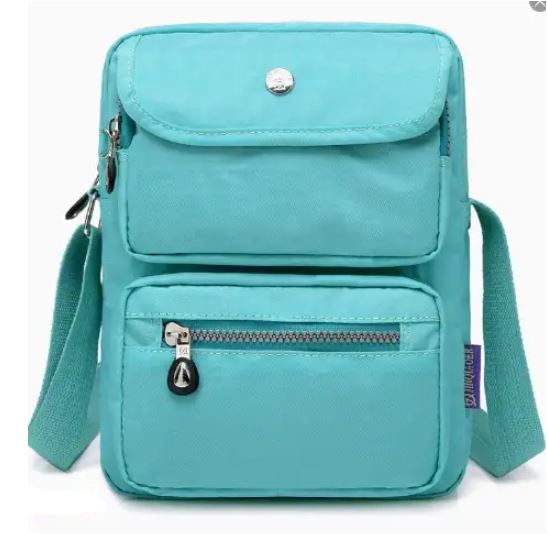 Women’s Waterproof Nylon Crossbody Shoulder Bag with 6 Pockets