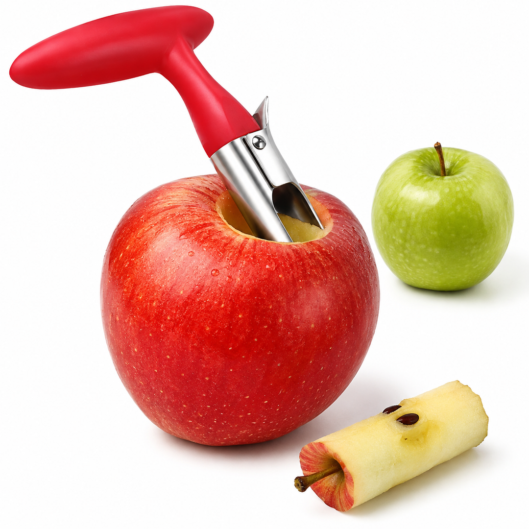 Stainless Steel Apple and Pear Corer with Ergonomic T-Handle Bowlift