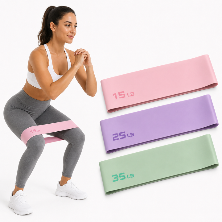 Premium Loop Resistance Bands Set for Glute, Hip and Leg Toning Bowlift