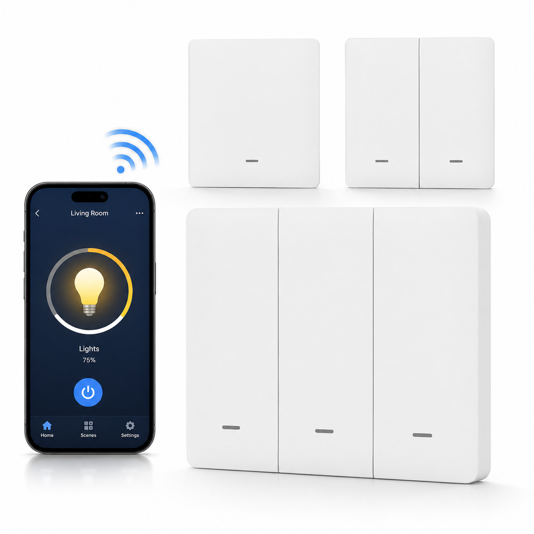 WiFi Wall Switch Panel With LED Indicators Bowlift