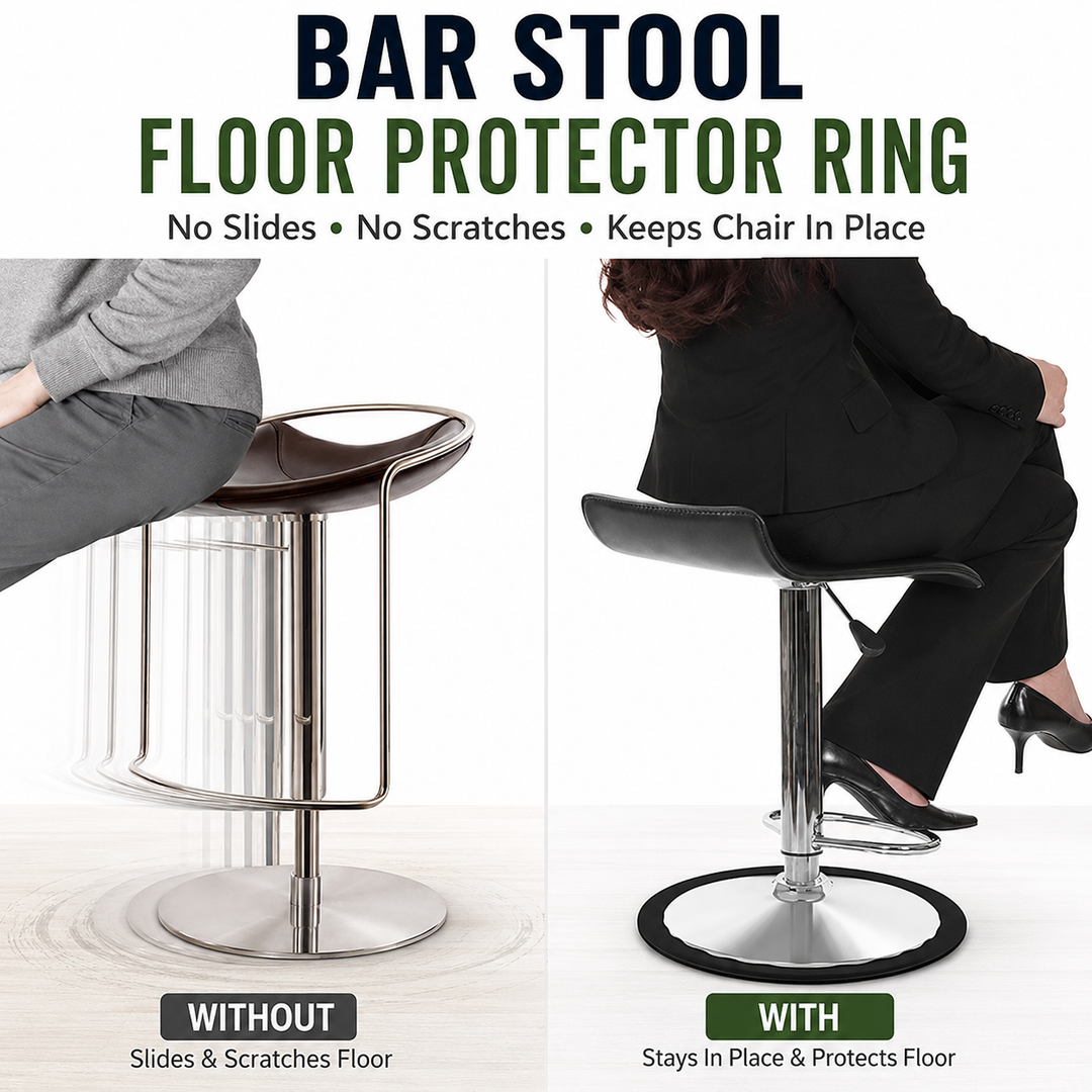 Anti-scratch swivel bar stool base protector rings Bowlift