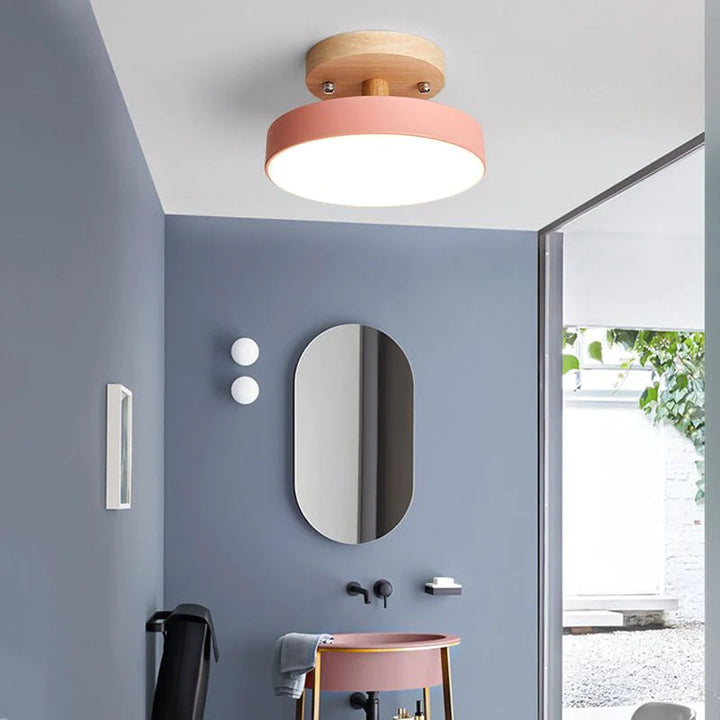 BowLift | LED Ceiling Light Wooden Flush Mount Fixture