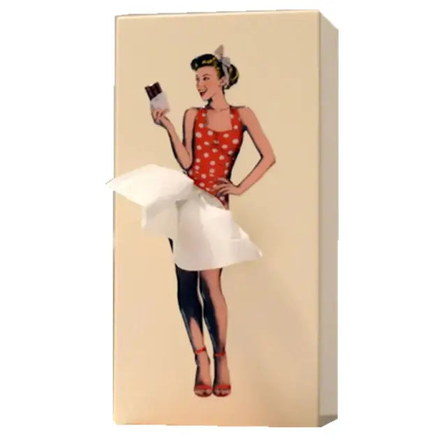 Retro Woman Tissue Box | Bowlift