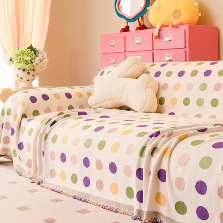 BowLift | Colorful Polka Dot Sofa Cover