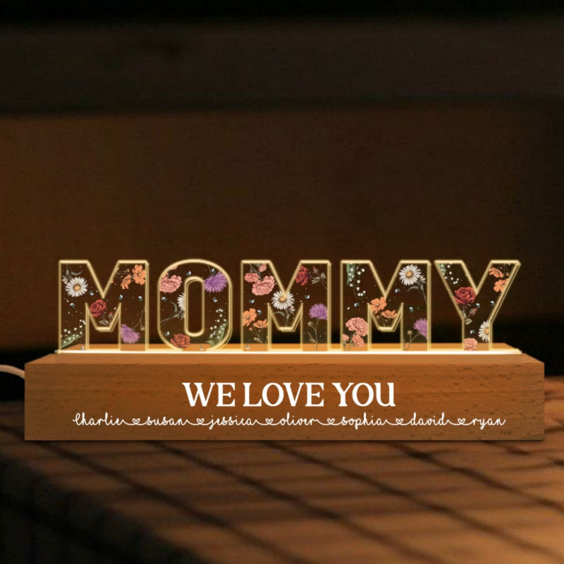 Custom Flower Printed LED Night Light | Bowlift