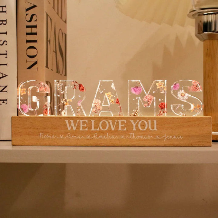 Custom Flower Printed LED Night Light | Bowlift