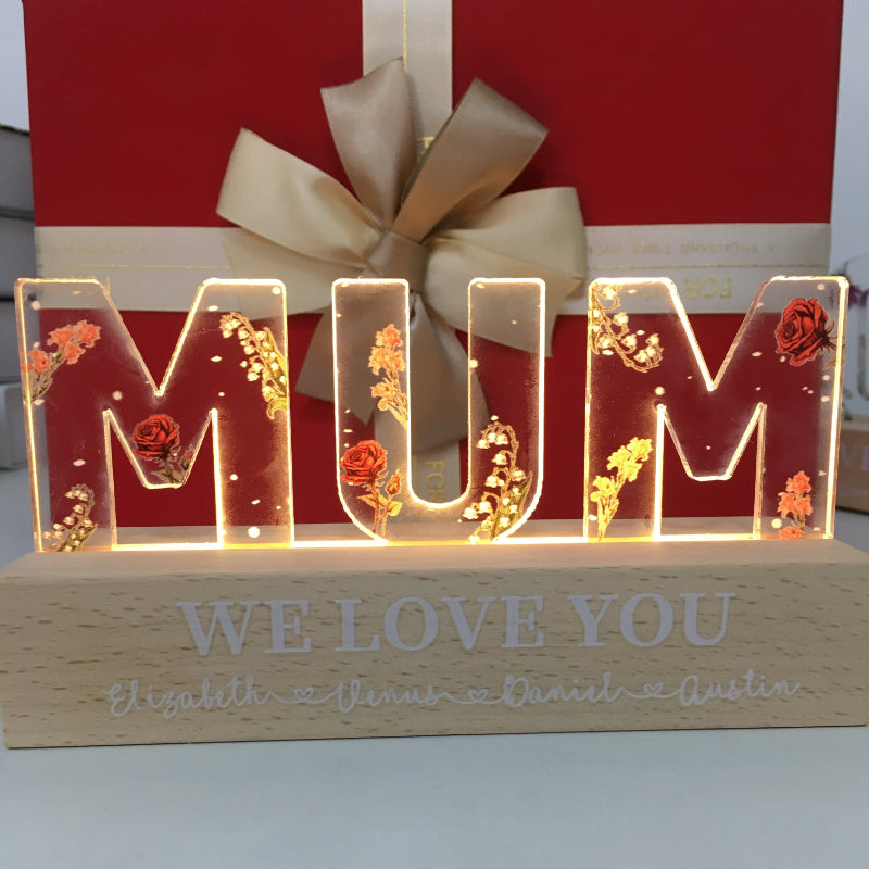 Custom Flower Printed LED Night Light | Bowlift