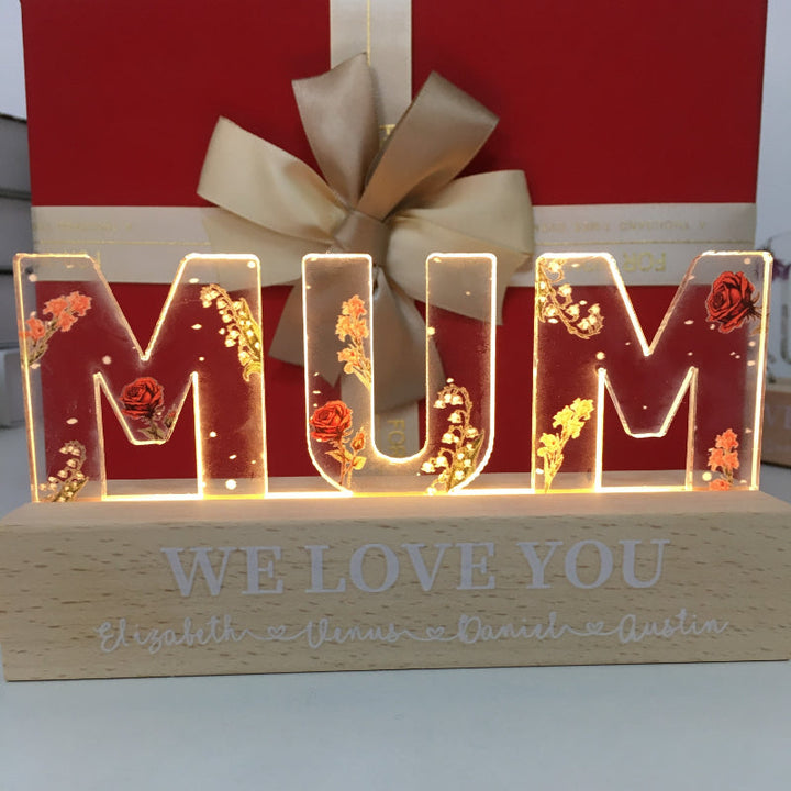 Custom Flower Printed LED Night Light | Bowlift