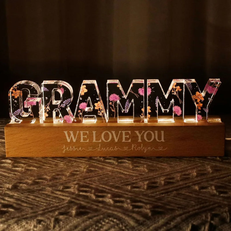 Custom Flower Printed LED Night Light | Bowlift