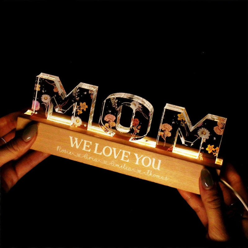Custom Flower Printed LED Night Light | Bowlift
