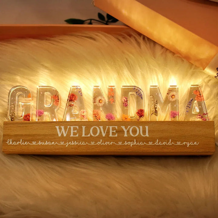 Custom Flower Printed LED Night Light | Bowlift