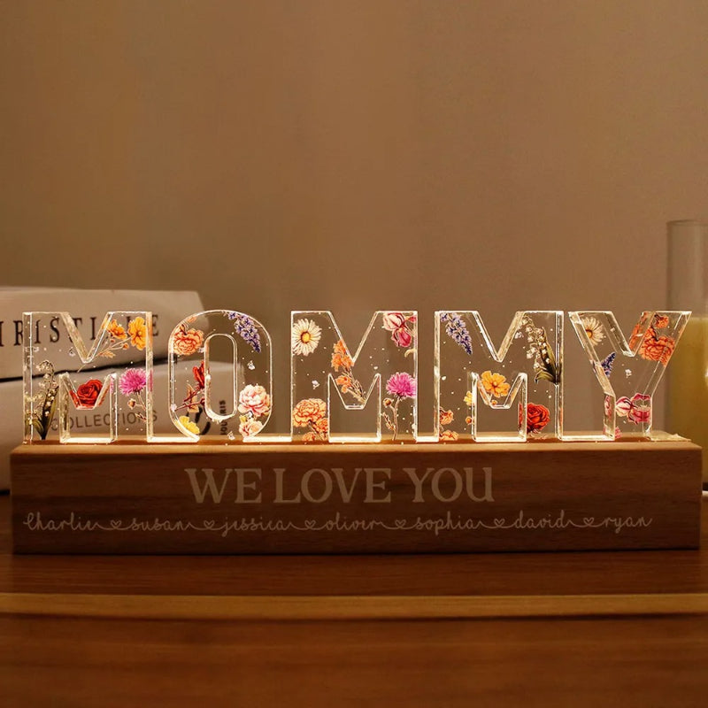 Custom Flower Printed LED Night Light | Bowlift